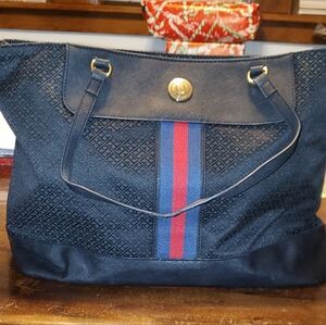 Tommy Hilfiger brand black handbag.